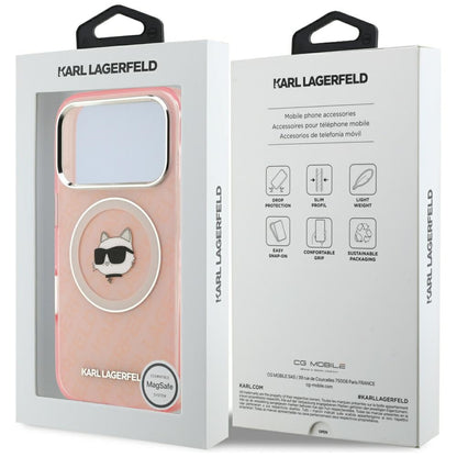 MagSafe-deksel for Apple iPhone 17 Pro, Karl Lagerfeld, IML Choupette`s Head, Rosa