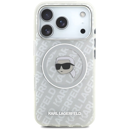 MagSafe-deksel for Apple iPhone 17 Pro, Karl Lagerfeld, IML Karl`s Head, Grå
