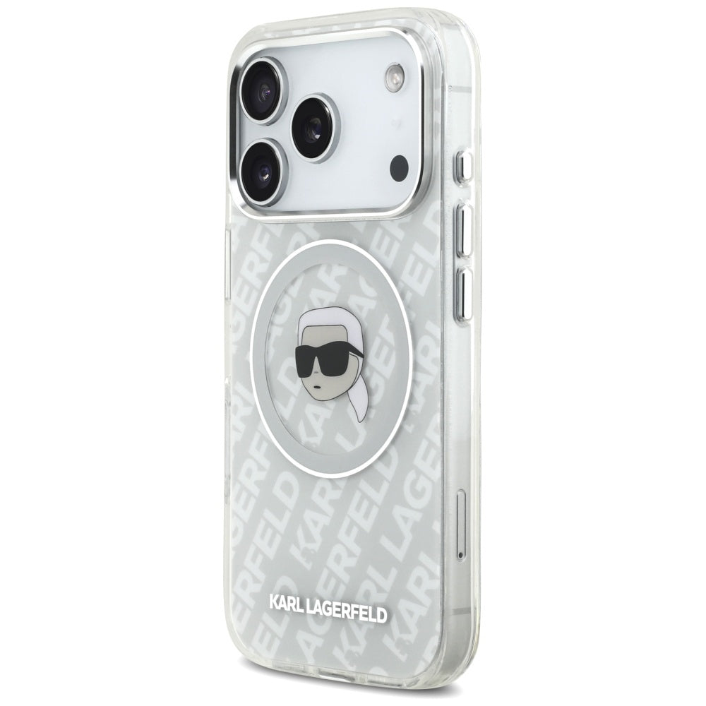 MagSafe-deksel for Apple iPhone 17 Pro, Karl Lagerfeld, IML Karl`s Head, Grå