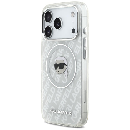MagSafe-deksel for Apple iPhone 17 Pro, Karl Lagerfeld, IML Karl`s Head, Grå