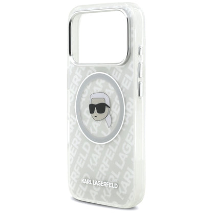 MagSafe-deksel for Apple iPhone 17 Pro, Karl Lagerfeld, IML Karl`s Head, Grå