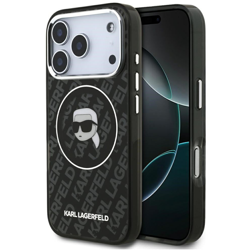 MagSafe-deksel for Apple iPhone 17 Pro, Karl Lagerfeld, IML Karl`s Head, Svart