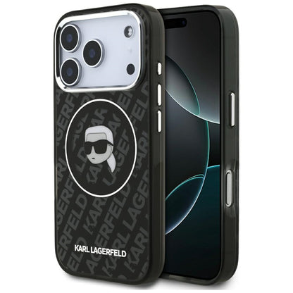 MagSafe-deksel for Apple iPhone 17 Pro, Karl Lagerfeld, IML Karl`s Head, Svart