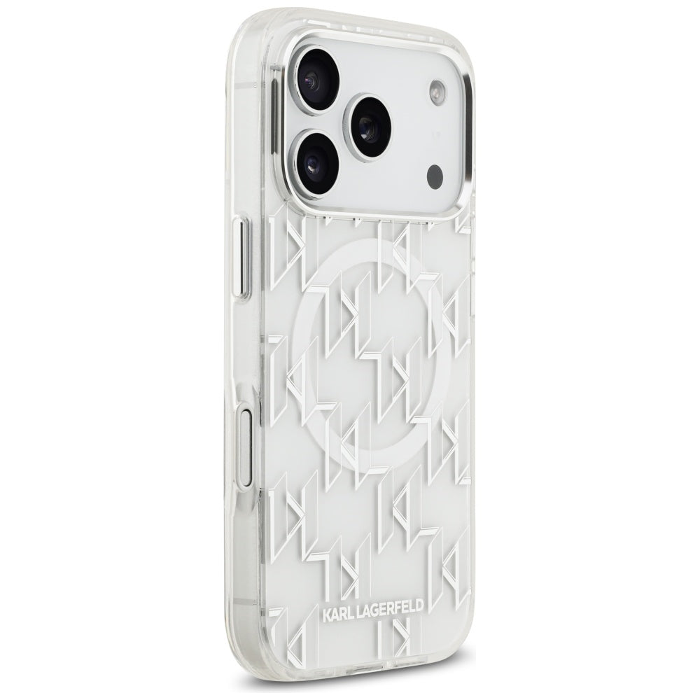 MagSafe-deksel for Apple iPhone 17 Pro, Karl Lagerfeld, IML KL Monogram, Hvit