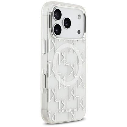 MagSafe-deksel for Apple iPhone 17 Pro, Karl Lagerfeld, IML KL Monogram, Hvit