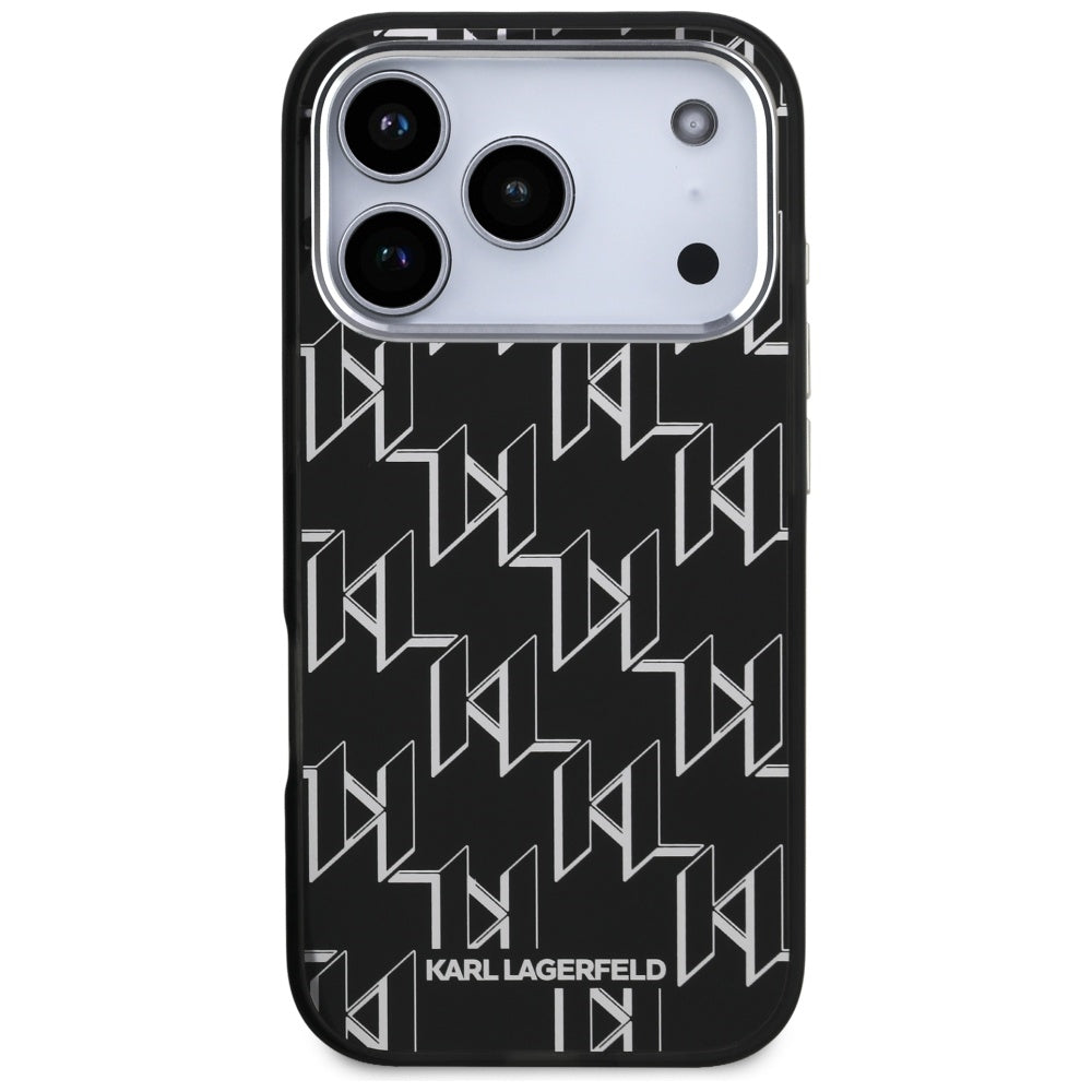 MagSafe-deksel for Apple iPhone 17 Pro, Karl Lagerfeld, IML KL Monogram, Svart