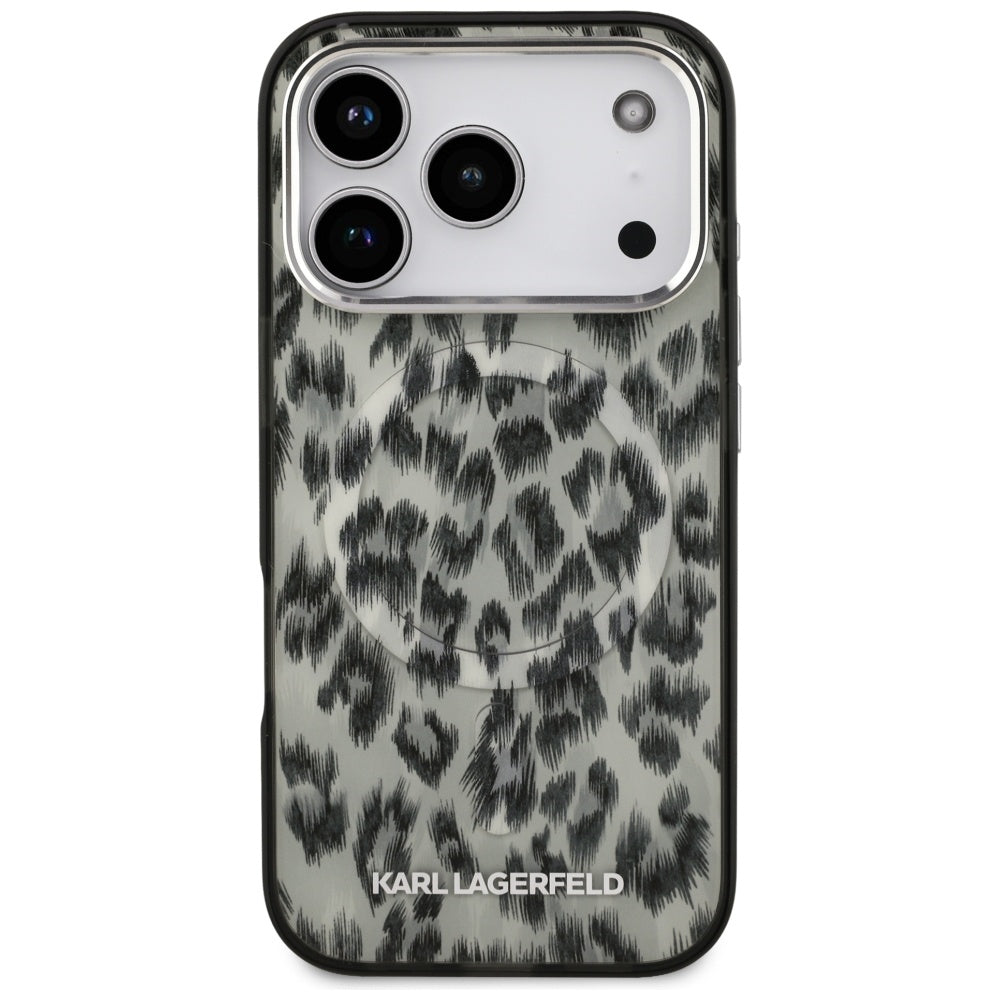 MagSafe-deksel for Apple iPhone 17 Pro, Karl Lagerfeld, IML Leopard-mønster, Brun