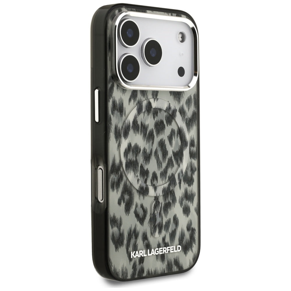 MagSafe-deksel for Apple iPhone 17 Pro, Karl Lagerfeld, IML Leopard-mønster, Brun
