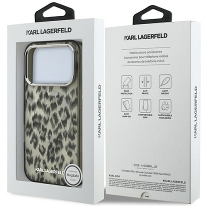 MagSafe-deksel for Apple iPhone 17 Pro, Karl Lagerfeld, IML Leopard-mønster, Brun