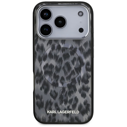 MagSafe-deksel for Apple iPhone 17 Pro, Karl Lagerfeld, IML Leopard-mønster, Svart