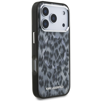 MagSafe-deksel for Apple iPhone 17 Pro, Karl Lagerfeld, IML Leopard-mønster, Svart