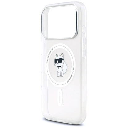 MagSafe deksel for Apple iPhone 17 Pro, Karl Lagerfeld, IML Logo Choupette, Gjennomsiktig