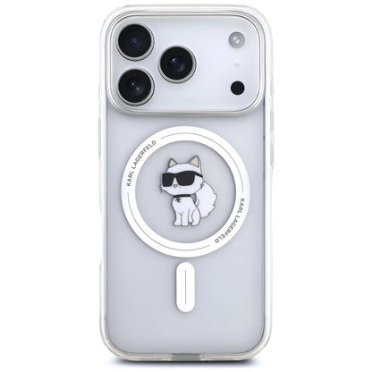 MagSafe deksel for Apple iPhone 17 Pro, Karl Lagerfeld, IML Logo Choupette, Gjennomsiktig