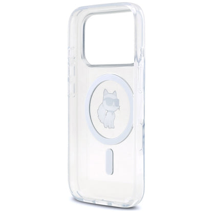 MagSafe deksel for Apple iPhone 17 Pro, Karl Lagerfeld, IML Logo Choupette, Gjennomsiktig