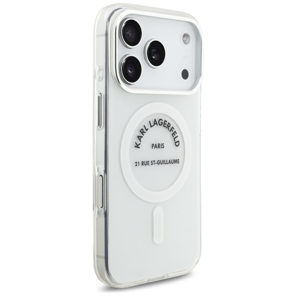 MagSafe-deksel for Apple iPhone 17 Pro, Karl Lagerfeld, IML Logo RSG, Gjennomsiktig