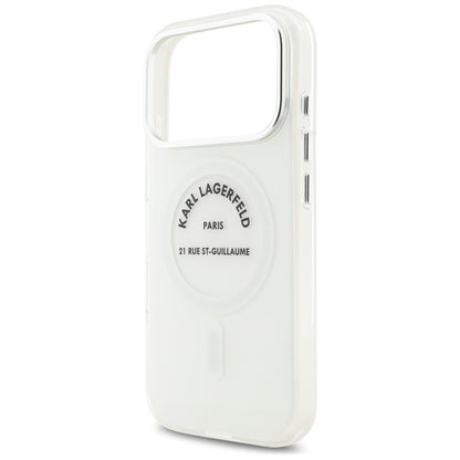 MagSafe-deksel for Apple iPhone 17 Pro, Karl Lagerfeld, IML Logo RSG, Gjennomsiktig