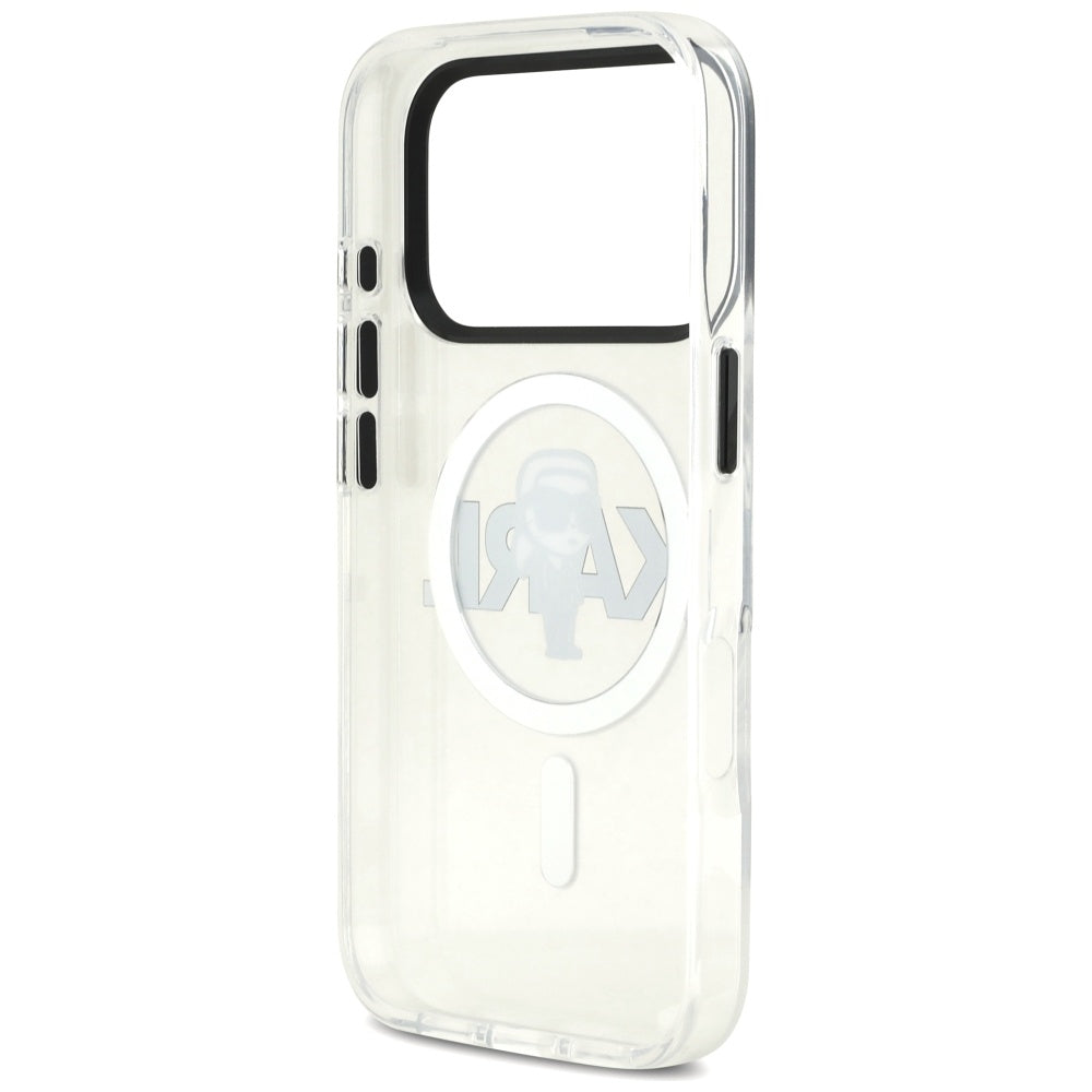 MagSafe-deksel for Apple iPhone 17 Pro, Karl Lagerfeld, IML Sketch Logo Karl, Gjennomsiktig