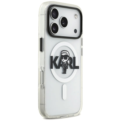 MagSafe-deksel for Apple iPhone 17 Pro, Karl Lagerfeld, IML Sketch Logo Karl, Gjennomsiktig