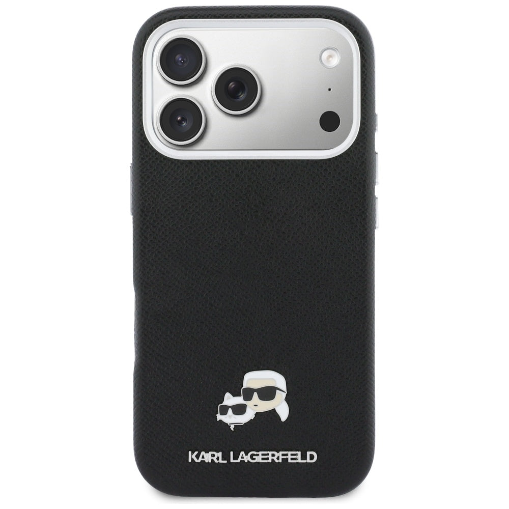 MagSafe deksel for Apple iPhone 17 Pro, Karl Lagerfeld, Karl & Choupette Head's Pin, Svart