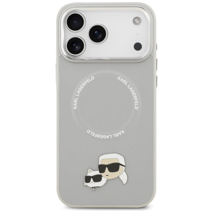 MagSafe-deksel for Apple iPhone 17 Pro, Karl Lagerfeld, Karl & Choupette Pins, Grå