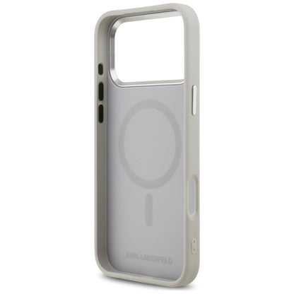 MagSafe-deksel for Apple iPhone 17 Pro, Karl Lagerfeld, Karl & Choupette Pins, Grå