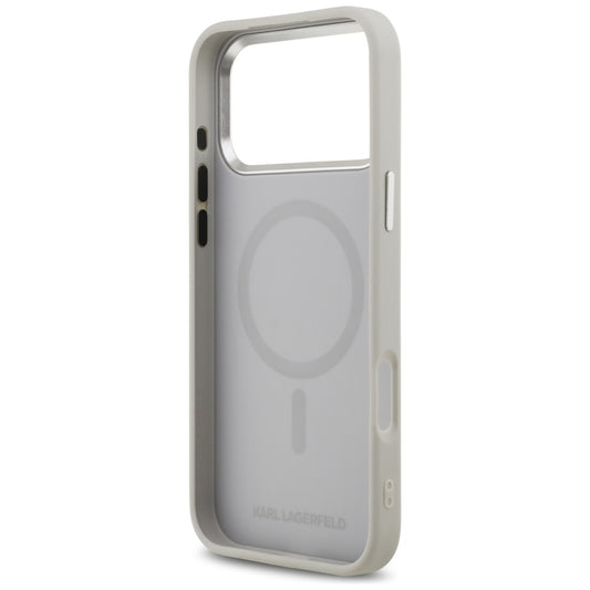 MagSafe-deksel for Apple iPhone 17 Pro, Karl Lagerfeld, Karl & Choupette Pins, Grå