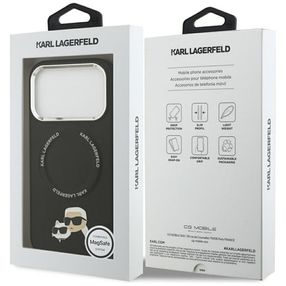 MagSafe-deksel for Apple iPhone 17 Pro, Karl Lagerfeld, Karl & Choupette Pins, Svart