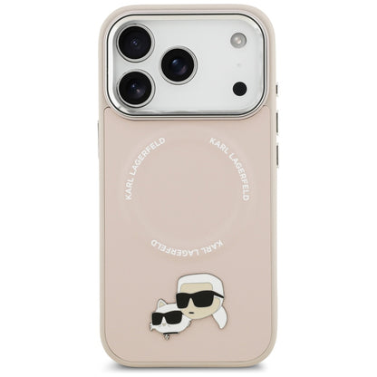 Husa MagSafe pentru Apple iPhone 17 Pro, Karl Lagerfeld, Karl & Choupette Pins, Roz