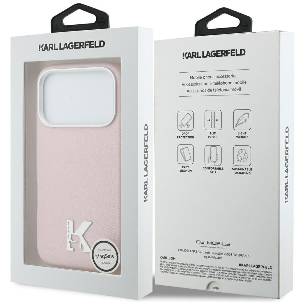 MagSafe deksel for Apple iPhone 17 Pro, Karl Lagerfeld, Karl Head Logo, Rosa
