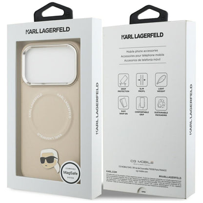 MagSafe-deksel for Apple iPhone 17 Pro, Karl Lagerfeld, Karl Pin, Beige