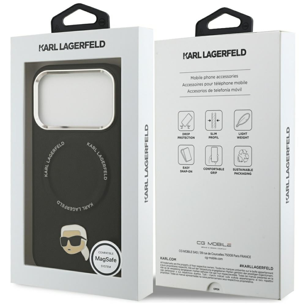 MagSafe-deksel for Apple iPhone 17 Pro, Karl Lagerfeld, Karl Pin, Svart