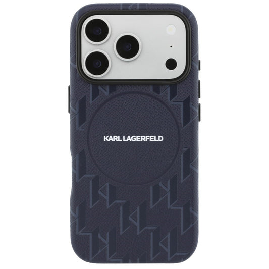 MagSafe-deksel for Apple iPhone 17 Pro, Karl Lagerfeld, KL Monogram Logo, Blå