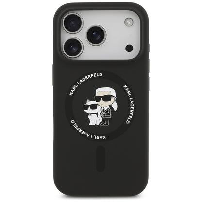 MagSafe-deksel for Apple iPhone 17 Pro, Karl Lagerfeld, Ring Karl & Choupette, Svart