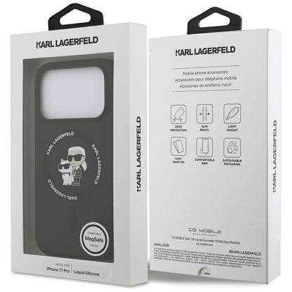 MagSafe-deksel for Apple iPhone 17 Pro, Karl Lagerfeld, Ring Karl & Choupette, Svart