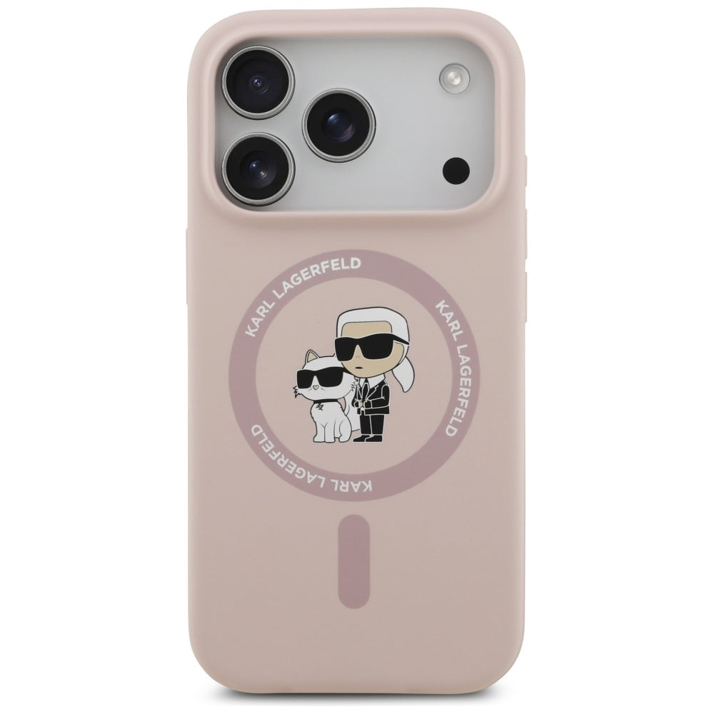 MagSafe-deksel for Apple iPhone 17 Pro, Karl Lagerfeld, Ring Karl & Choupette, Rosa