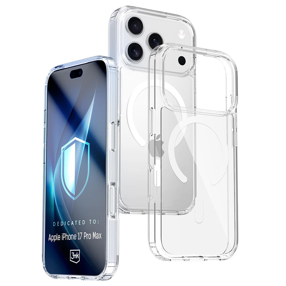 MagSafe-deksel for Apple iPhone 17 Pro Max, 3MK, Armor MagCase, Gjennomsiktig