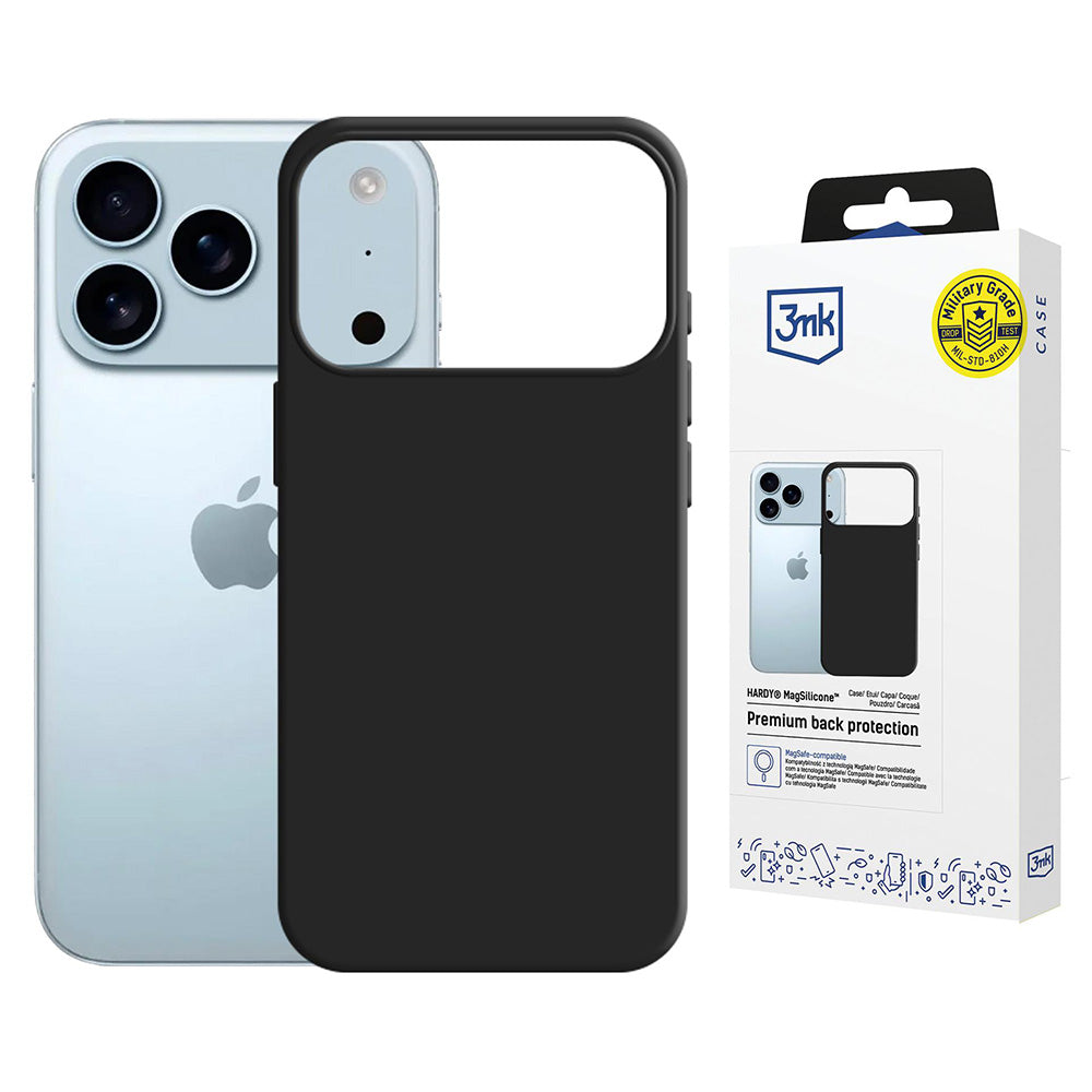 MagSafe-deksel for Apple iPhone 17 Pro Max, 3MK, Hardy, Svart