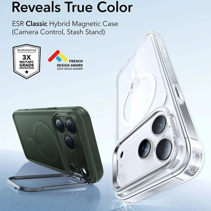 MagSafe-deksel for Apple iPhone 17 Pro Max, ESR, Classic Hybrid Kickstand, Satengrønn