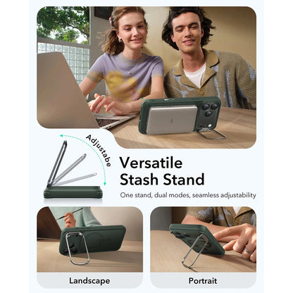 MagSafe-deksel for Apple iPhone 17 Pro Max, ESR, Classic Hybrid Kickstand, Satengrønn