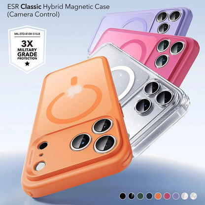 MagSafe-deksel for Apple iPhone 17 Pro Max, ESR, Classic Hybrid Shimmer, Gjennomsiktig