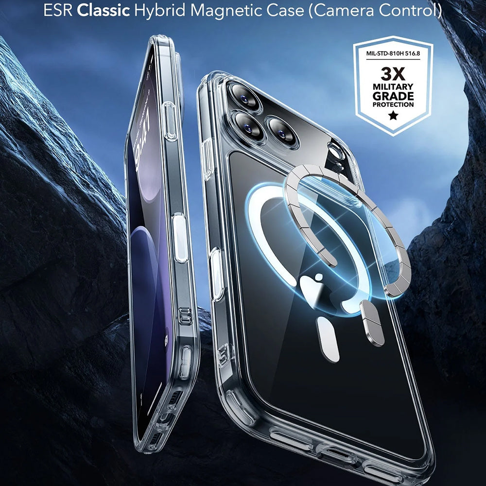 MagSafe-deksel for Apple iPhone 17 Pro Max, ESR, Classic Hybrid, Gjennomsiktig