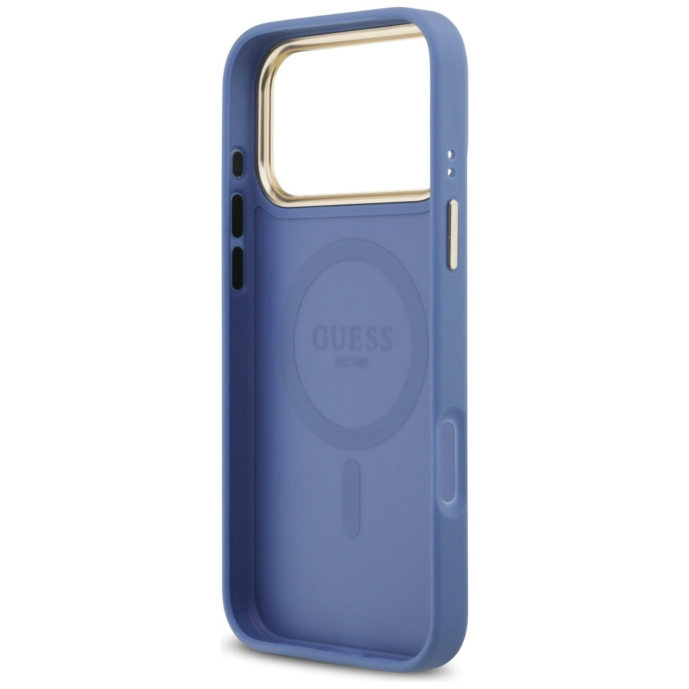 MagSafe-deksel for Apple iPhone 17 Pro Max, Guess, 4G Classic, Blå