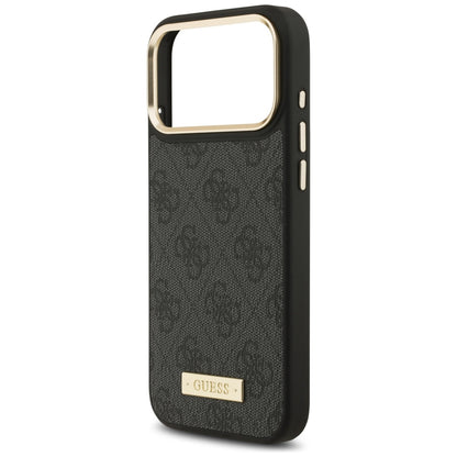 MagSafe-deksel for Apple iPhone 17 Pro Max, Guess, 4G Logo Plate, Svart