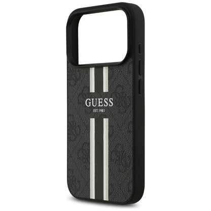 MagSafe-deksel for Apple iPhone 17 Pro Max, Guess, 4G Printed Stripes, Svart