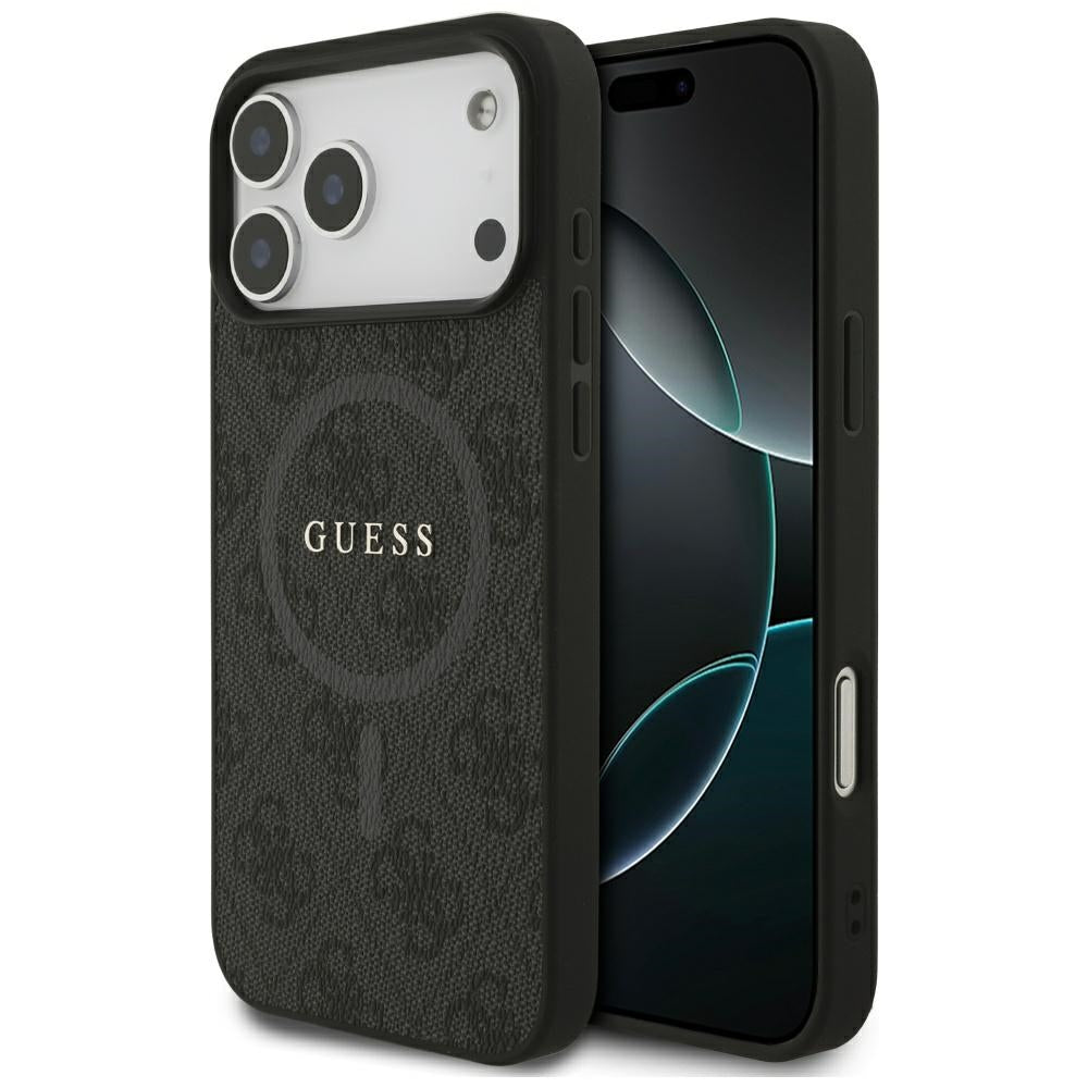 MagSafe deksel for Apple iPhone 17 Pro Max, Guess, 4G Ring Classic Logo, Svart