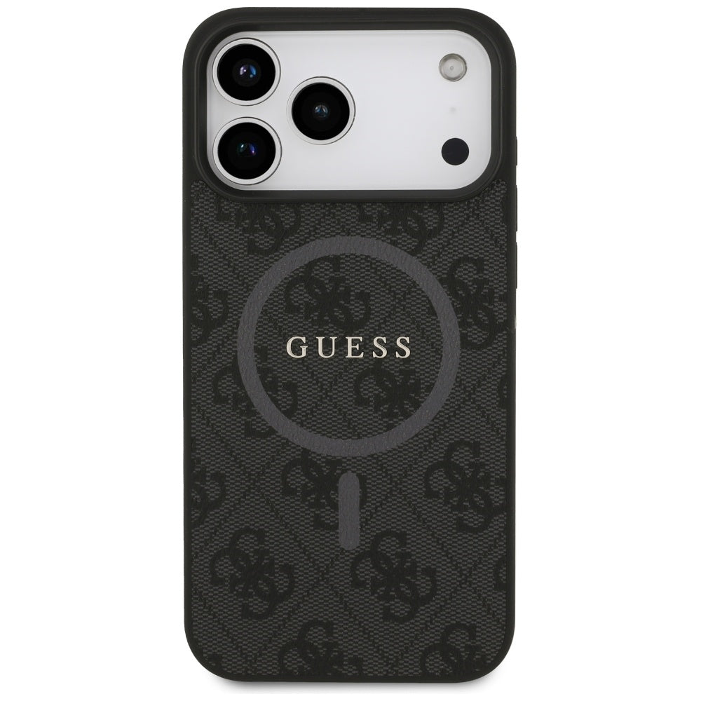 MagSafe deksel for Apple iPhone 17 Pro Max, Guess, 4G Ring Classic Logo, Svart