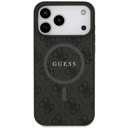 MagSafe deksel for Apple iPhone 17 Pro Max, Guess, 4G Ring Classic Logo, Svart