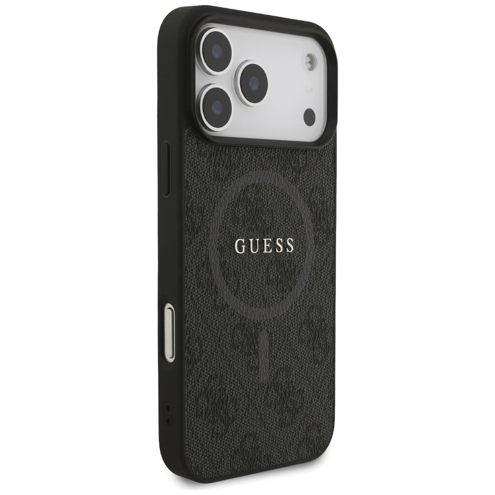 MagSafe deksel for Apple iPhone 17 Pro Max, Guess, 4G Ring Classic Logo, Svart