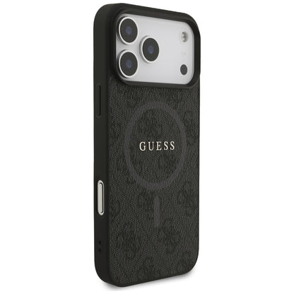 MagSafe deksel for Apple iPhone 17 Pro Max, Guess, 4G Ring Classic Logo, Svart