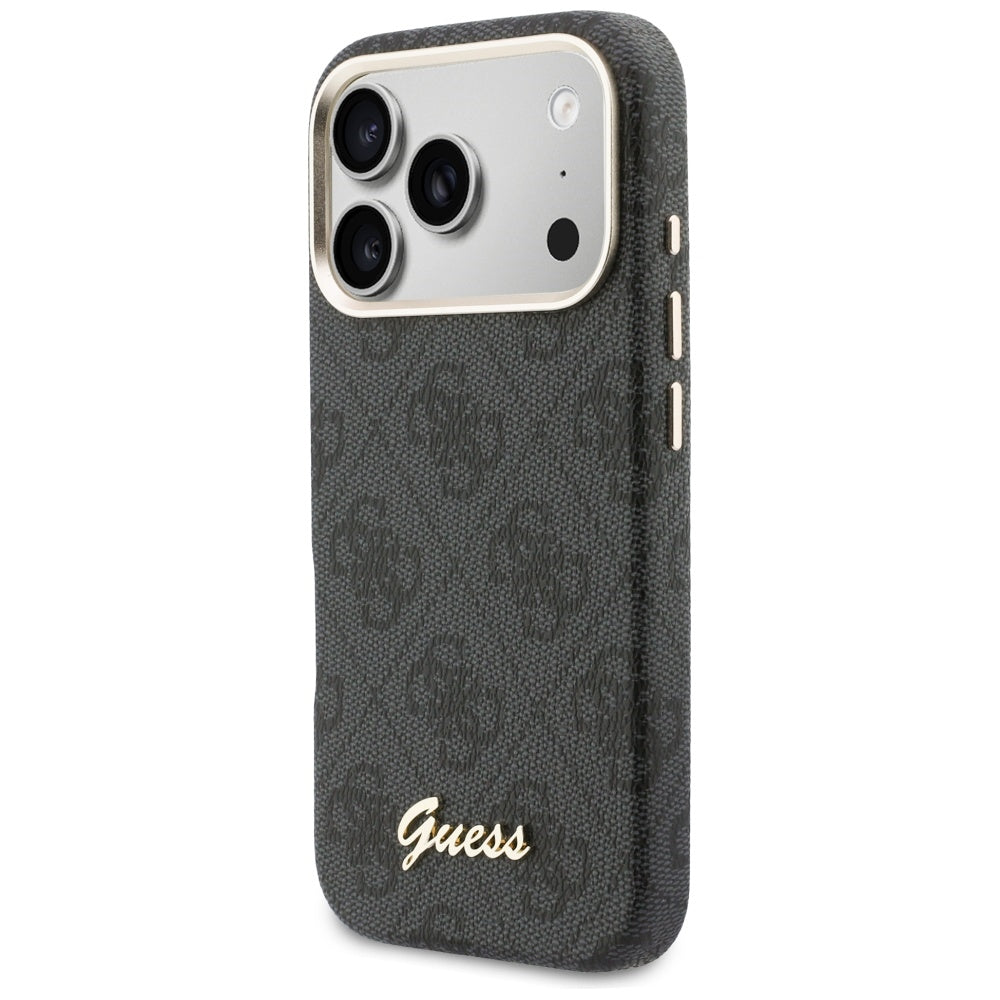 MagSafe-deksel for Apple iPhone 17 Pro Max, Guess, 4G Script Logo, Svart
